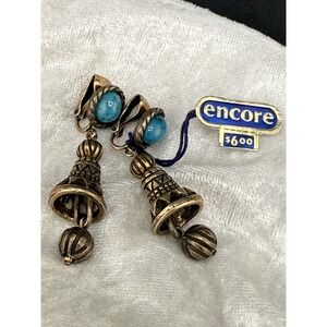 Vintage Encore Clip On Earrings With Tags
